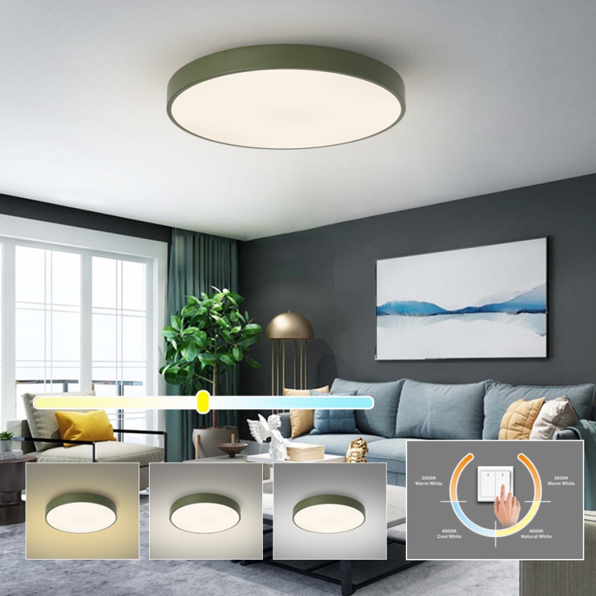 Brilagi - Luminária de Teto LED POOL LED/60W/230V 3000/4000/6000K Ø 60 cm verde