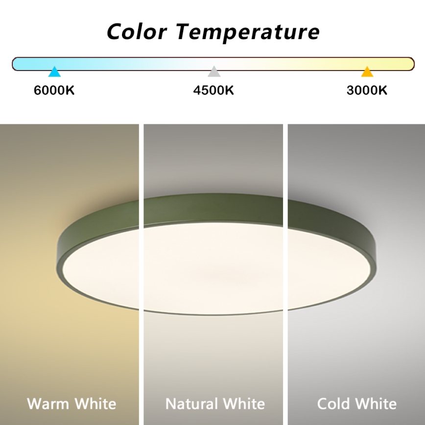 Brilagi - Luminária de Teto LED POOL LED/60W/230V 3000/4000/6000K Ø 60 cm verde