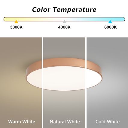 BRILAGI - Candeeiro de teto LED POOL LED/60W/230V 3000/4000/6000K Ø 60 cm bronze