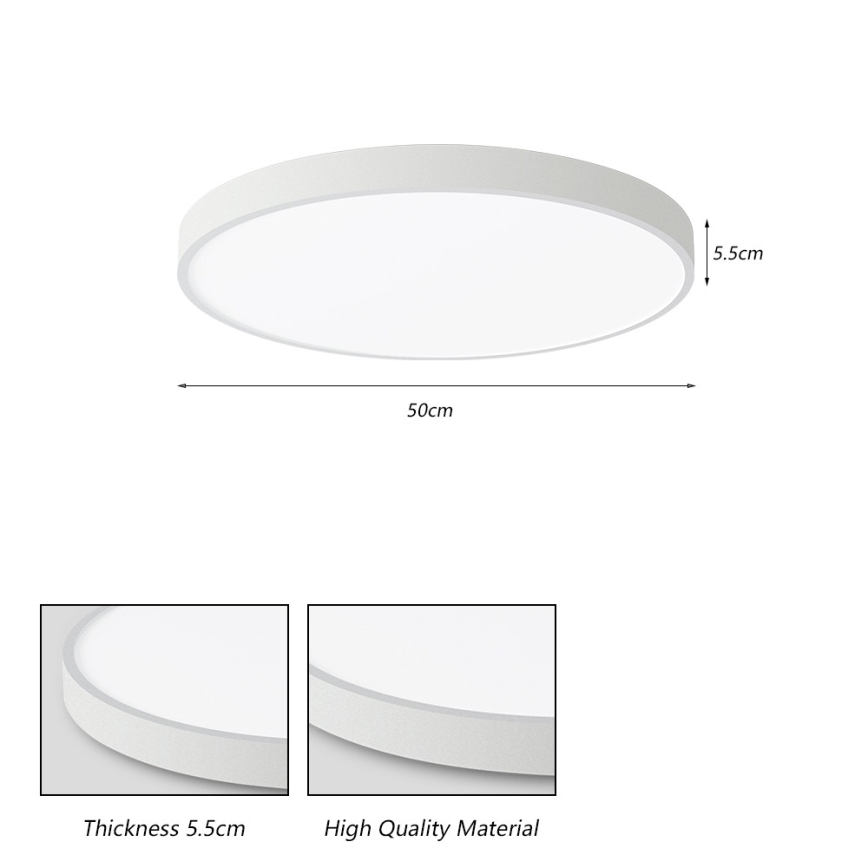 Brilagi - Candeeiro de teto LED POOL LED/60W/230V 3000/4500/6000K 50 cm branco