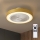 Brilagi - Candeeiro de teto LED regulável com ventilador LED/38W/230V 3000-6500K 3000-6500K diâmetro 50 cm dourado + comando remoto