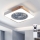 Brilagi - Candeeiro de teto LED regulável com ventilador LED/38W/230V 3000-6500K 50x50 cm branco/carvalho + controlo remoto
