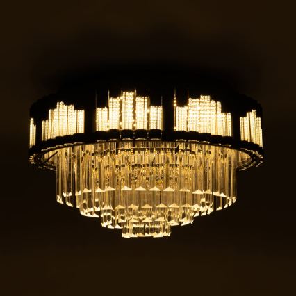 BRILAGI - Candeeiro de tecto LED dimerizável CROWN LED/41W/230V 3000-6000K Ø 48 cm preto + controlo remoto