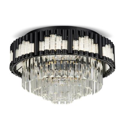 BRILAGI - Candeeiro de tecto LED dimerizável CROWN LED/41W/230V 3000-6000K Ø 48 cm preto + controlo remoto