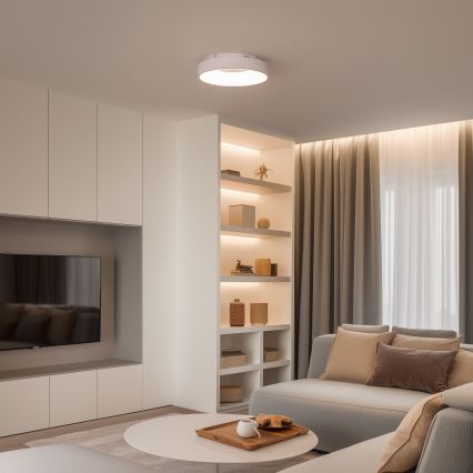 Brilagi - Candeeiro de tecto LED regulável FALCON II LED/67W/230V 3000-6500K Ø 40 cm branco + comando remoto