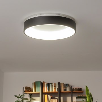 Brilagi - Candeeiro de teto LED regulável FALCON LED/80W/230V 3000-6500K Ø 60 cm preto + comando remoto