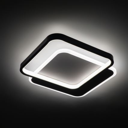 Brilagi - Plafon LED dimável FLARE LED/43W/230V 3000-6000K 39,5x45 cm branco/preto + controlo remoto