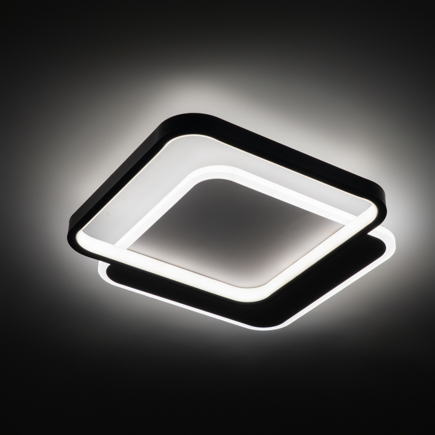 Brilagi - Plafon LED dimável FLARE LED/43W/230V 3000-6000K 39,5x45 cm branco/preto + controlo remoto