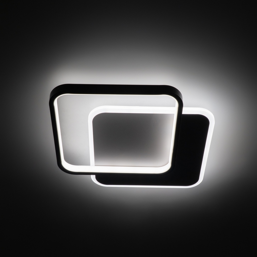 Brilagi - Plafon LED dimável FLARE LED/43W/230V 3000-6000K 39,5x45 cm branco/preto + controlo remoto