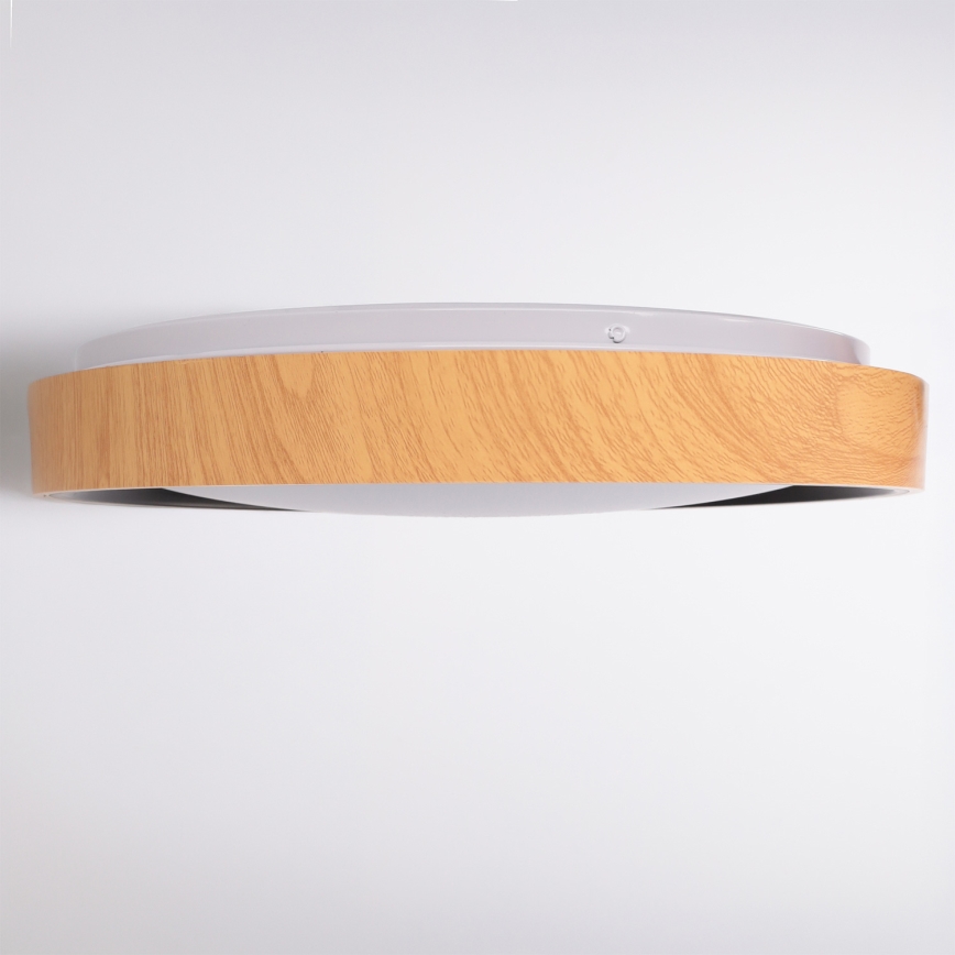 Brilagi - Luminária de teto LED dimerizável FLOCO LED/48W/230V 3000-6500K Ø 40 cm acabamento madeira/preto + comando remoto