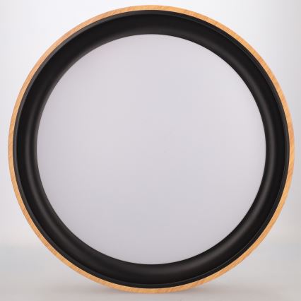 Brilagi - Luminária de teto LED dimerizável FLOCO LED/48W/230V 3000-6500K Ø 40 cm acabamento madeira/preto + comando remoto