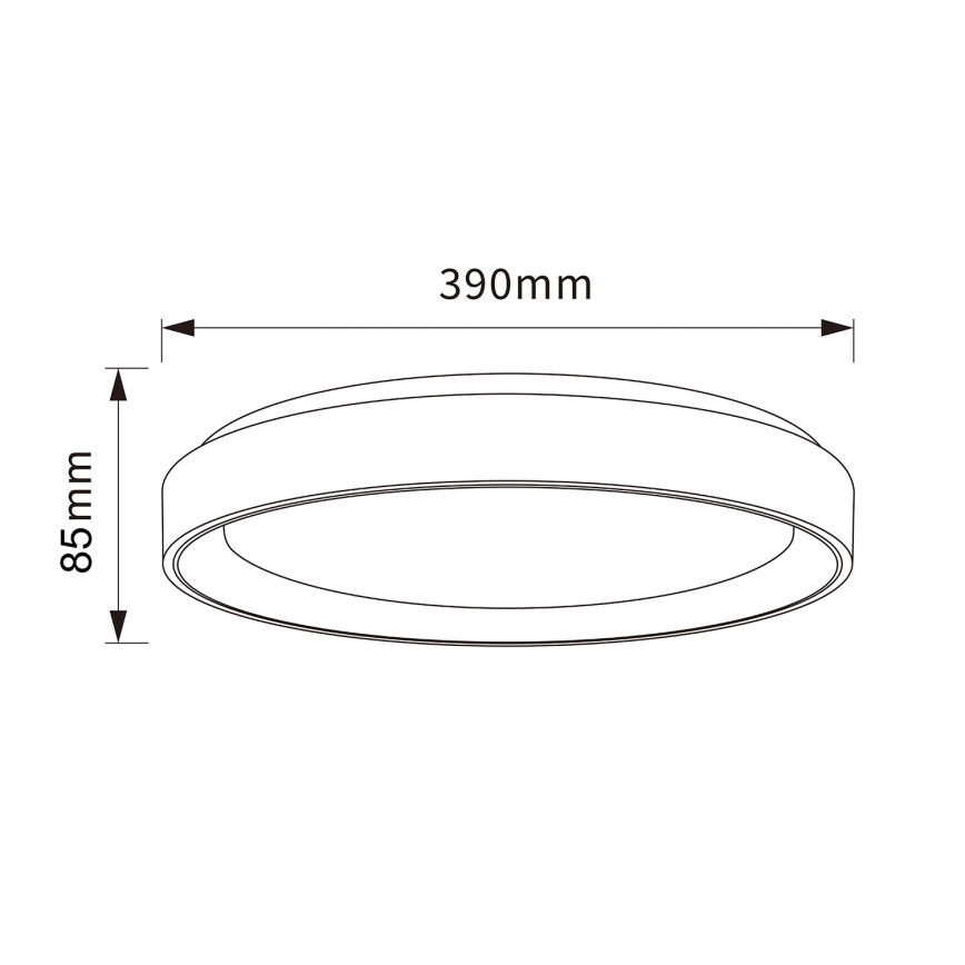 Brilagi - Luminária de teto LED dimerizável FLOCO LED/48W/230V 3000-6500K Ø 40 cm acabamento madeira/preto + comando remoto