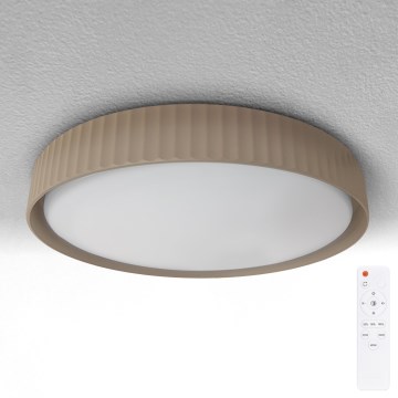 Brilagi - Candeeiro de teto LED regulável LUCIA LED/48W/230V 3000-6500K Ø 41 cm castanho + comando remoto