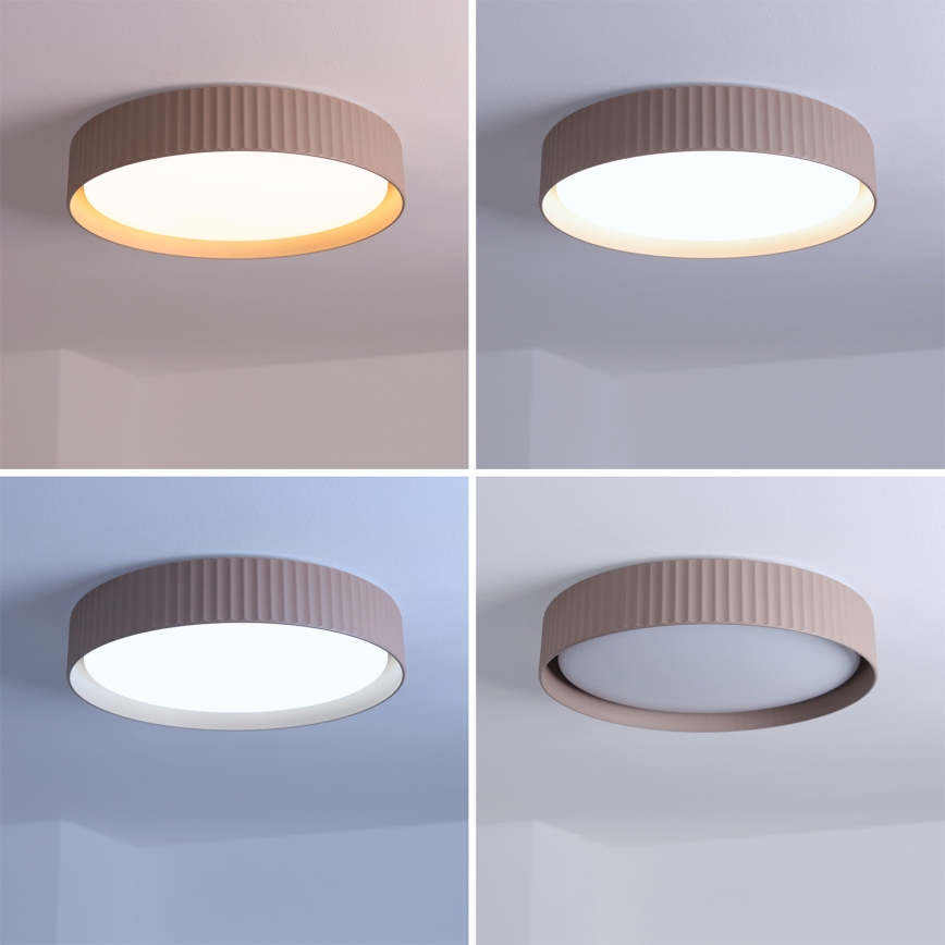 Brilagi - Plafon LED regulável LUCIA LED/48W/230V 3000-6500K Ø 41 cm taupe + comando à distância