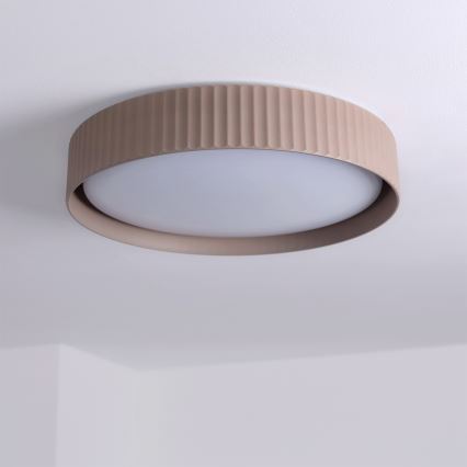 Brilagi - Plafon LED regulável LUCIA LED/48W/230V 3000-6500K Ø 41 cm taupe + comando à distância