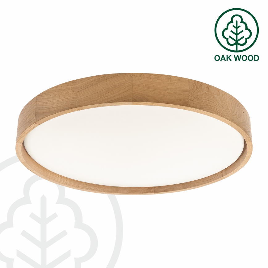 Brilagi - Candeeiro de tecto LED dimerizável MANAROLA REMOTE LED/36W/230V 3000-6500K diâmetro 51 cm carvalho + comando remoto