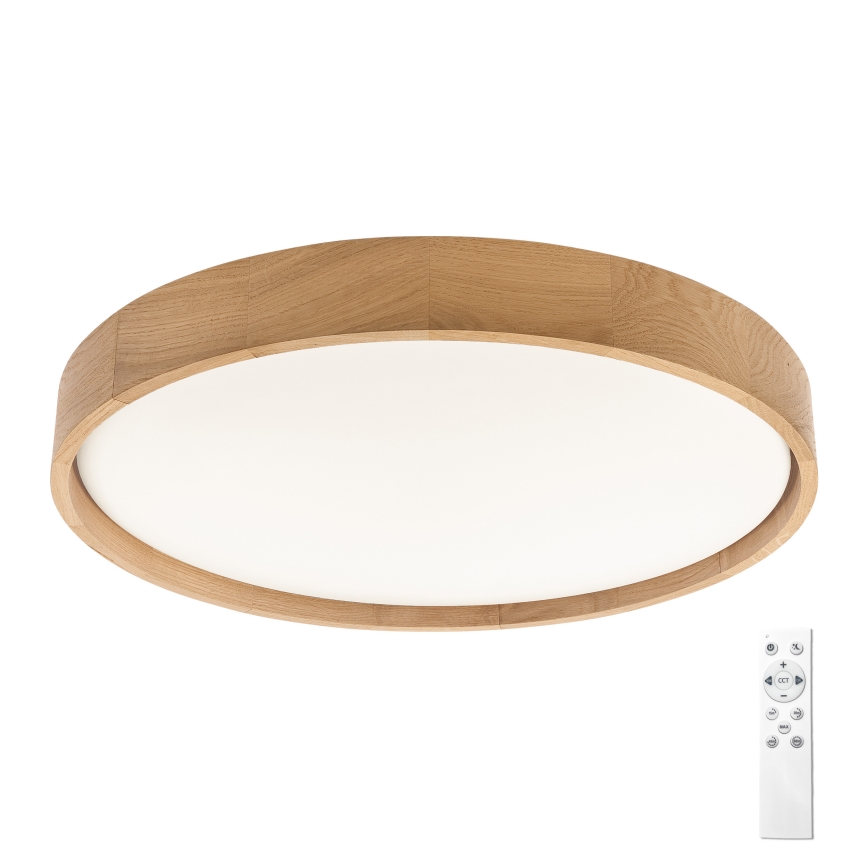 Brilagi - Candeeiro de tecto LED dimerizável MANAROLA REMOTE LED/36W/230V 3000-6500K diâmetro 51 cm carvalho + comando remoto