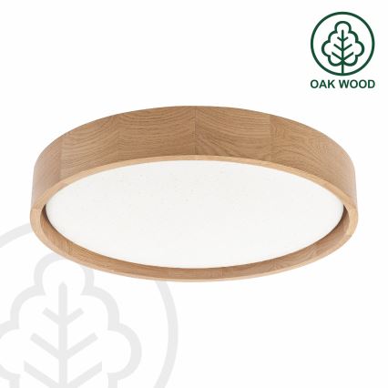 Brilagi - Luminária de teto LED dimerizável MANAROLA SMART STARS LED/24W/230V 3000–6000K Wi-Fi Tuya Beacon Ø 41 cm Carvalho + controlo remoto