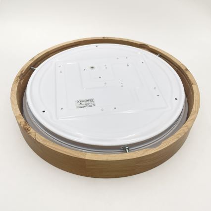 Brilagi - Luminária de teto LED dimerizável MANAROLA SMART STARS LED/24W/230V 3000–6000K Wi-Fi Tuya Beacon Ø 41 cm Carvalho + controlo remoto