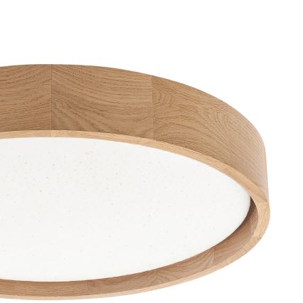 Brilagi - Luminária de teto LED dimerizável MANAROLA SMART STARS LED/24W/230V 3000–6000K Wi-Fi Tuya Beacon Ø 41 cm Carvalho + controlo remoto