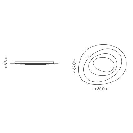 Brilagi - Candeeiro de teto LED dimerizável MODERN MAXI LED/87W/230V 3000-6000K 67x80 cm + comando remoto