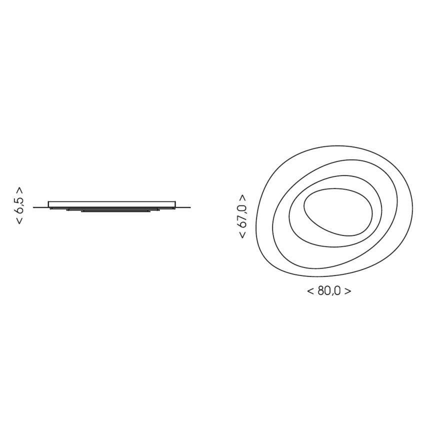 Brilagi - Candeeiro de teto LED dimerizável MODERN MAXI LED/87W/230V 3000-6000K 67x80 cm + comando remoto