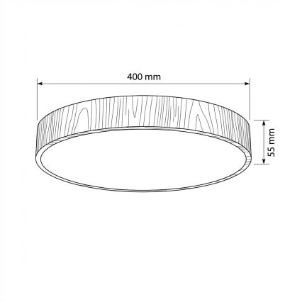 Brilagi - Candeeiro de tecto LED dimerizável POOL LED/50W/230V 3000-6000K Ø 40 cm acabamento com efeito madeira + controlo remoto