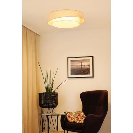 Brilagi - Candeeiro de tecto LED dimerizável SHINE LED/24W/230V diâmetro 60 cm 3000/4000/6500K creme + controlo remoto