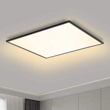 Brilagi - Candeeiro de teto LED regulável SLIMFRAME LED/58W/230V 60x60 cm 3000-6000K preto + comando remoto