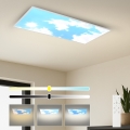 Brilagi - Candeeiro de teto LED regulável SLIMFRAME SKY LED/80W/230V 120x60 cm 3000-6000K prateado/azul + controlo remoto