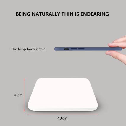 Brilagi - Candeeiro de teto SMART LED regulável/28W/230V 43x43 cm 2700-6500K Wi-Fi Tuya + controlo remoto