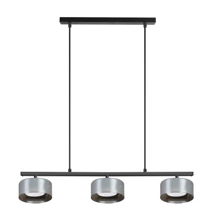 Brilagi - Lustre suspenso regulável em cabo LED RGB+CCT AURA LUX 3xGX53/14W/230V 2700-6500K Wi-Fi Tuya preto/fumê