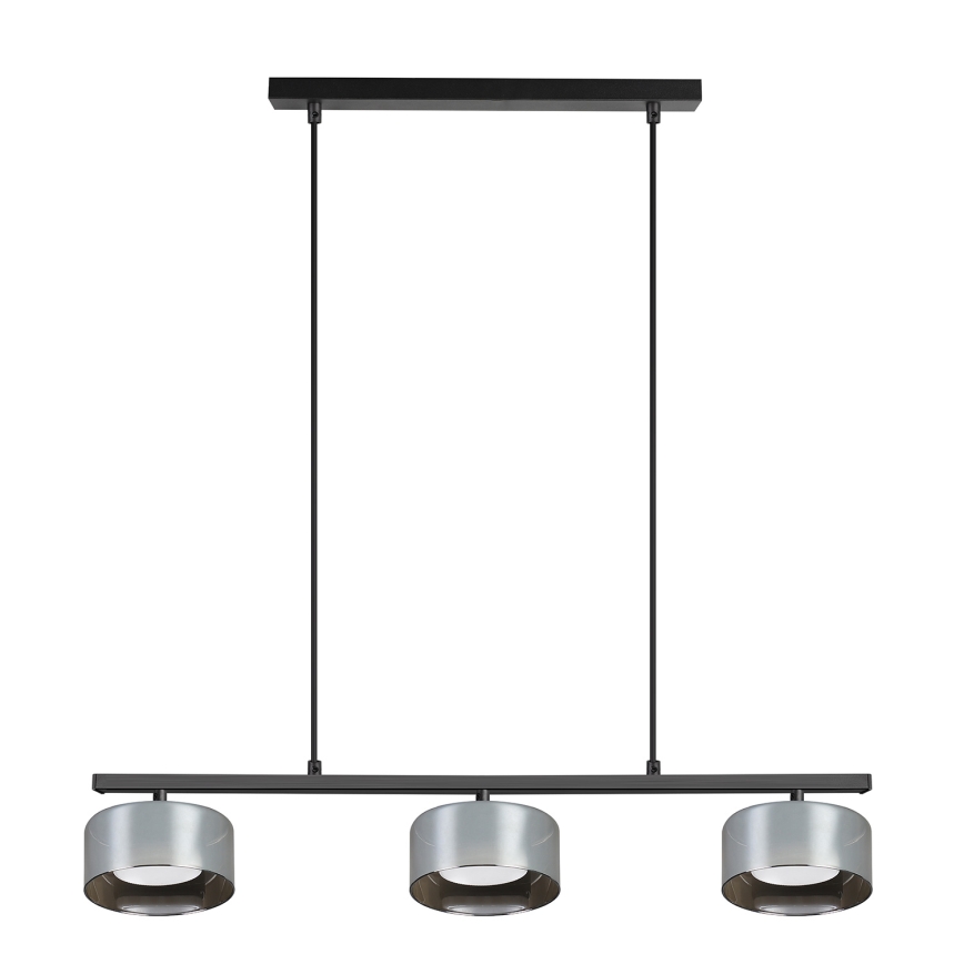 Brilagi - Lustre suspenso regulável em cabo LED RGB+CCT AURA LUX 3xGX53/14W/230V 2700-6500K Wi-Fi Tuya preto/fumê