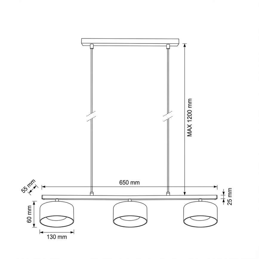 Brilagi - Lustre suspenso regulável em cabo LED RGB+CCT AURA LUX 3xGX53/14W/230V 2700-6500K Wi-Fi Tuya preto/fumê
