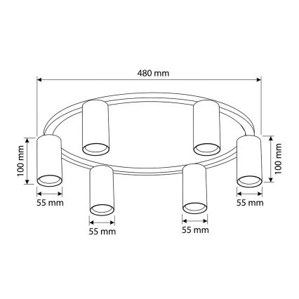 Brilagi - Candeeiro de teto LED RGBW dimerizável SELE 6xGU10/6,5W/230V 2700-6500K bege + controlo remoto