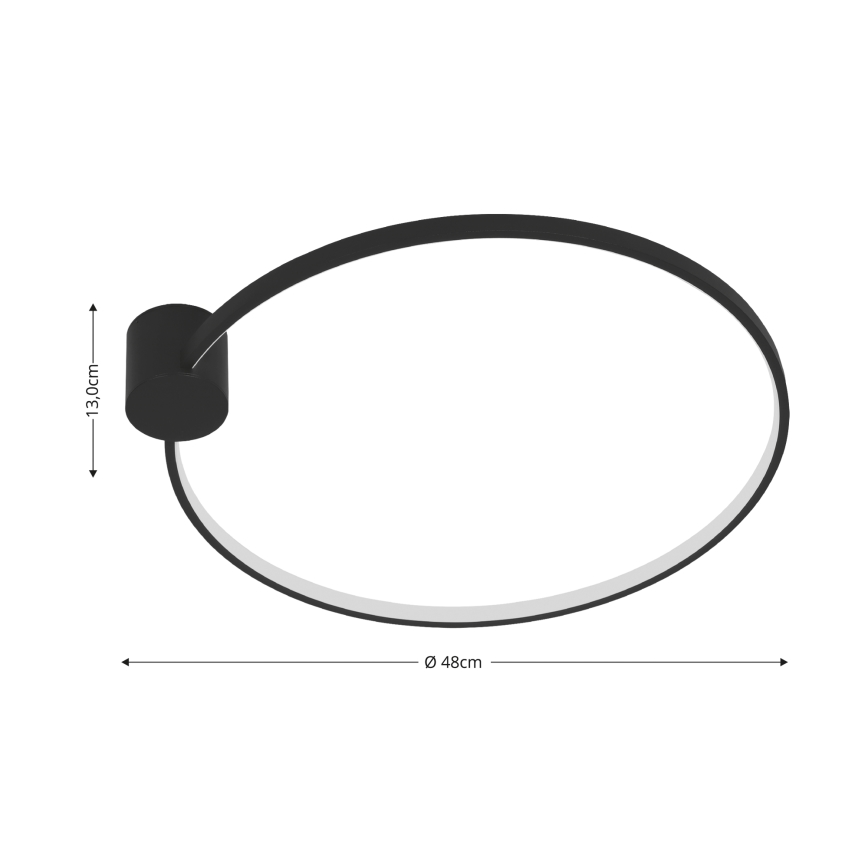 Brilagi - Candeeiro de tecto LED RINGO LED/18W/230V diâmetro 50 cm