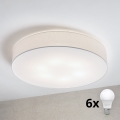 Brilagi - Candeeiro de teto LED SIRIJA 6xE27/15W/230V, Ø 80 cm, branco