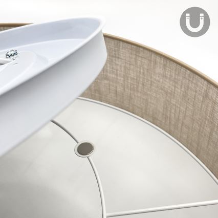 Brilagi - Candeeiro de teto LED SIRIJA 6xE27/60W/230V diâmetro 80 cm bege