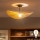 Brilagi - Candeeiro de teto LED sobreposto CERIA BOHO 1xE27/60W/230V diâmetro 60 cm preto/bege