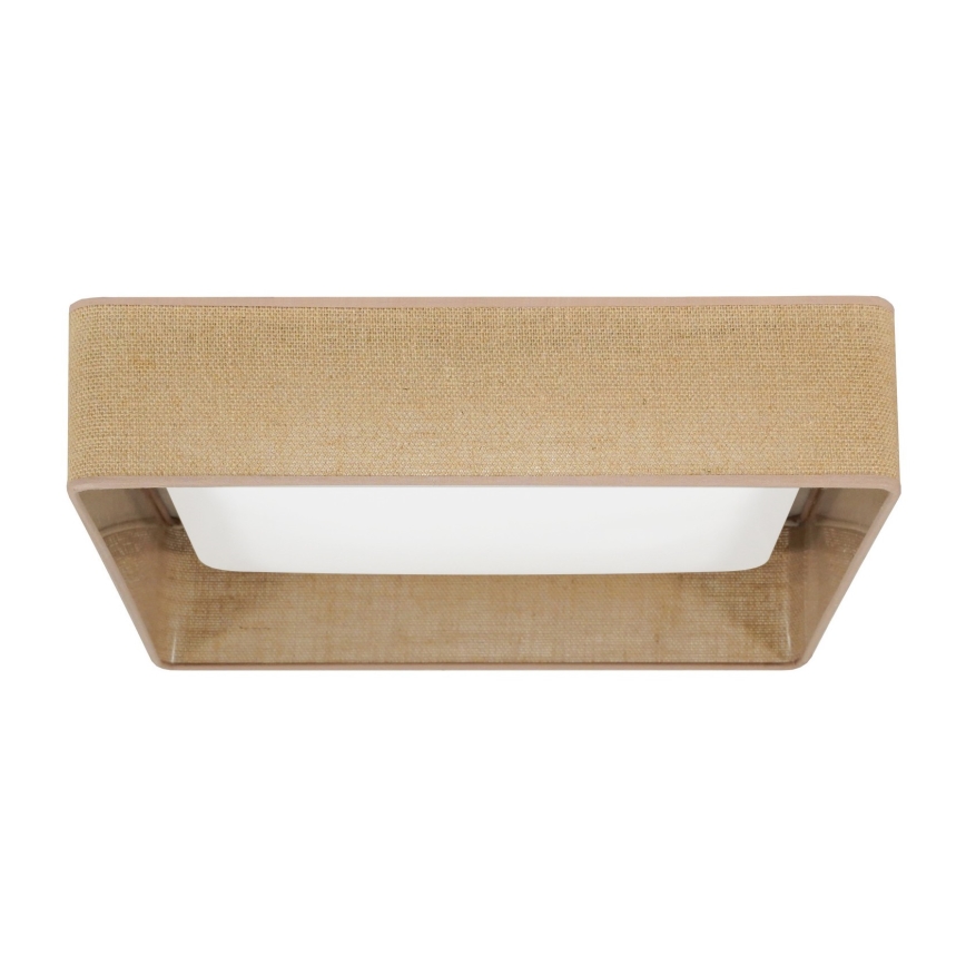 Brilagi - Candeeiro de tecto LED VELVET SQUARE LED/24W/230V 43x43 cm castanho