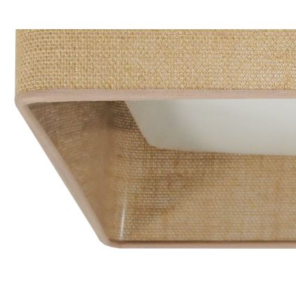 Brilagi - Candeeiro de tecto LED VELVET SQUARE LED/24W/230V 43x43 cm castanho