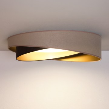 BRILAGI - Candeeiro de teto LED VELVET TWIST LED/24W/230V 4000K diâmetro 55 cm bege/castanho/dourado