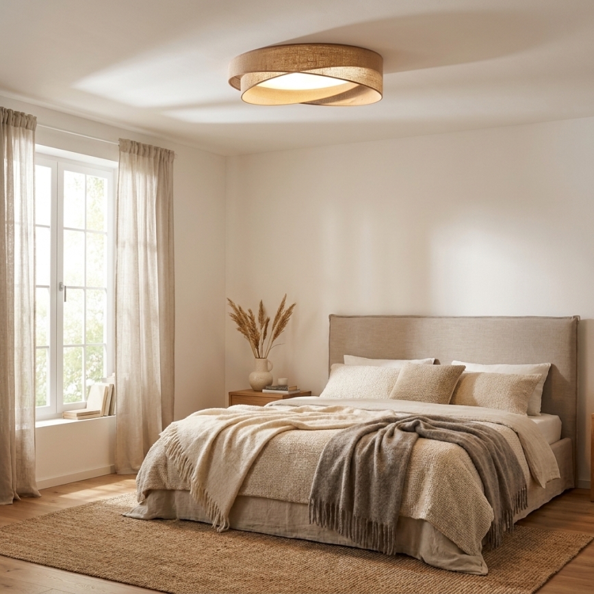BRILAGI - Candeeiro de teto LED VELVET TWIST LED/24W/230V 4000K diâmetro 55 cm bege