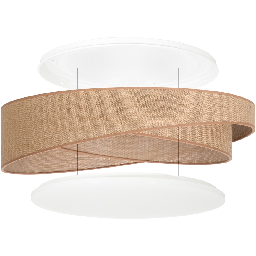 BRILAGI - Candeeiro de teto LED VELVET TWIST LED/24W/230V 4000K diâmetro 55 cm bege