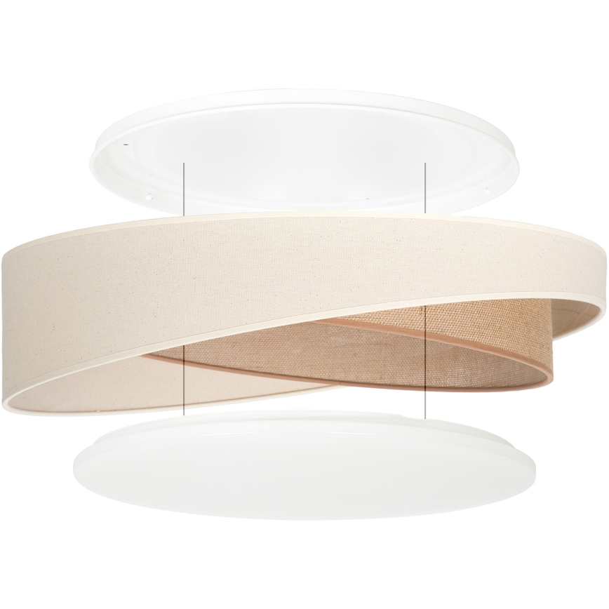 BRILAGI - Candeeiro de teto LED VELVET TWIST LED/24W/230V 4000K Ø 55 cm creme/bege