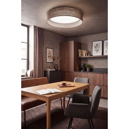 Brilagi - Candeeiro de Teto LED VELVET VARI LED/24W/230V 3000/4000/6500K diâmetro 45 cm castanho