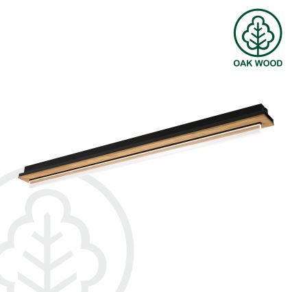Brilagi - Candeeiro de teto LED WOODY FLAT/25W/230V 118 cm carvalho/preto