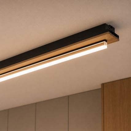 Brilagi - Candeeiro de teto LED WOODY FLAT/25W/230V 118 cm carvalho/preto