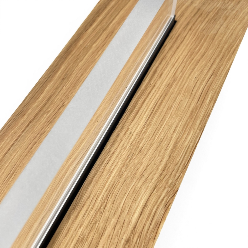 Brilagi - Candeeiro de teto LED WOODY FLAT/25W/230V 118 cm carvalho/preto