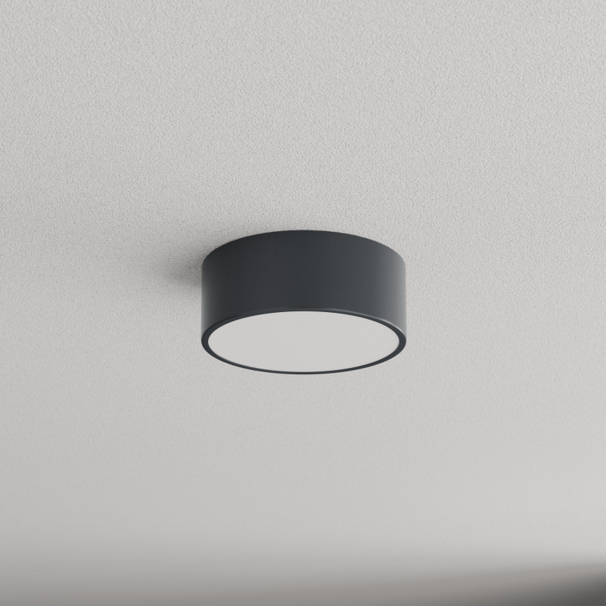 Brilagi - Candeeiro de teto para casa de banho com sensores de movimento e crepúsculo CLARE 1xE27/24W/230V Ø 20 cm antracite IP54